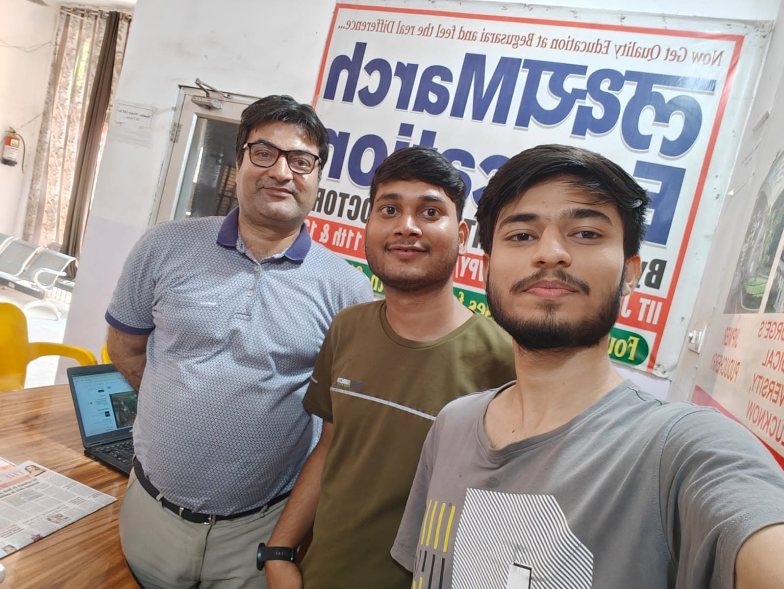 Ram Sir with Aayush (IIT Bhilai) & Kishan (NIT Bhopal)
