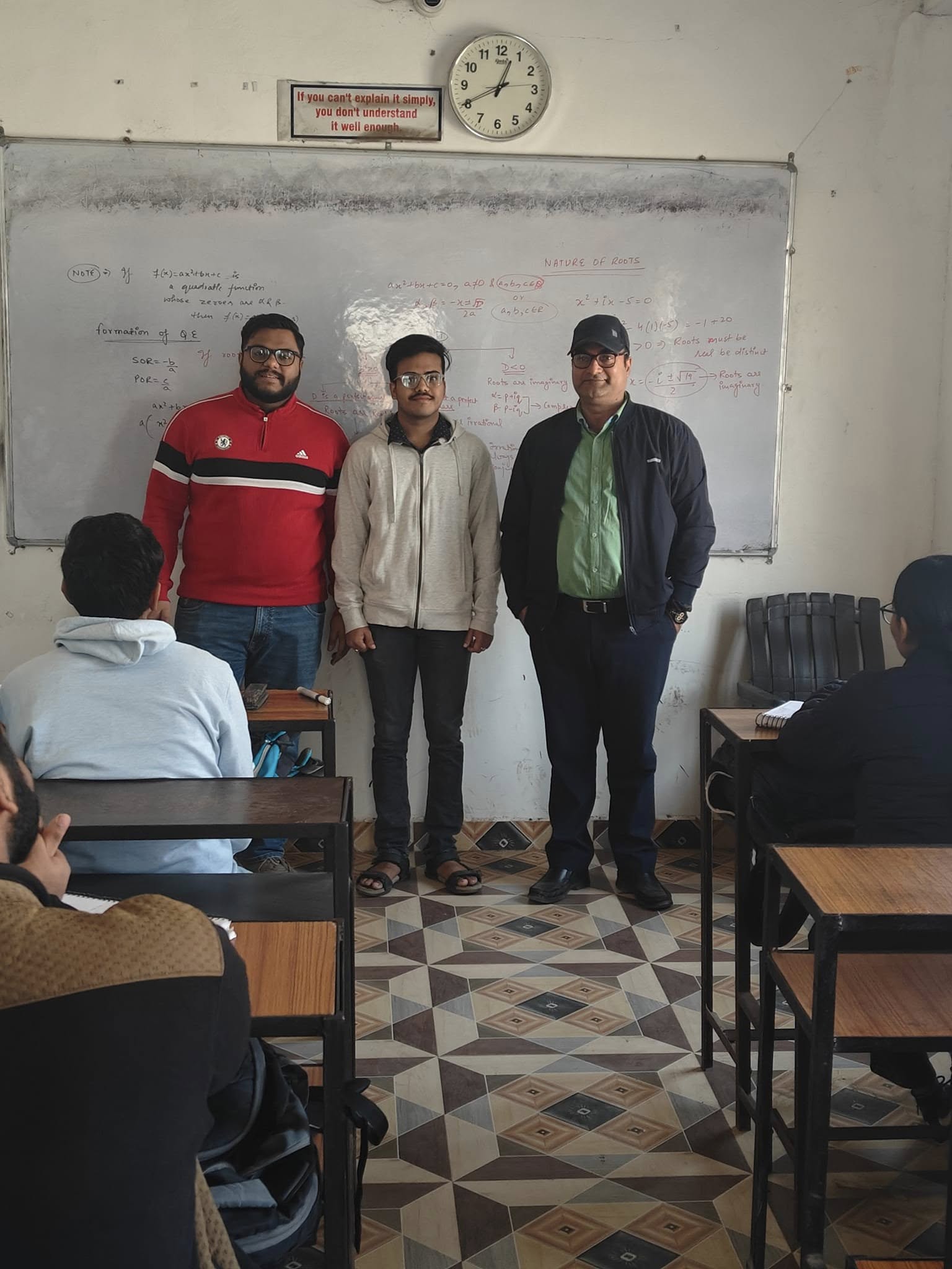 Student Felicitation - Saransh with Ram Sir