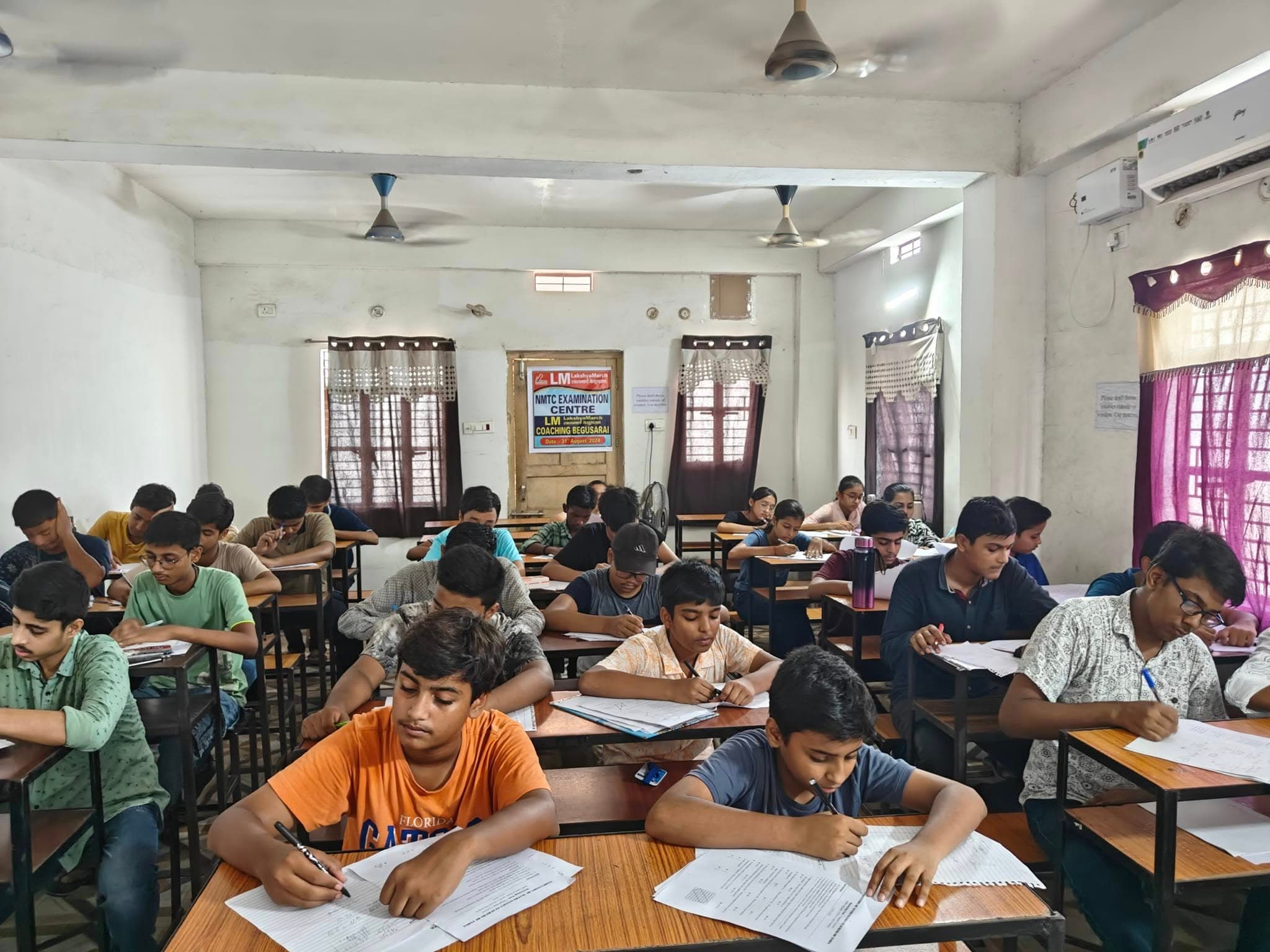 Students taking NMTC Examination at LakshyaMarch Begusarai Center